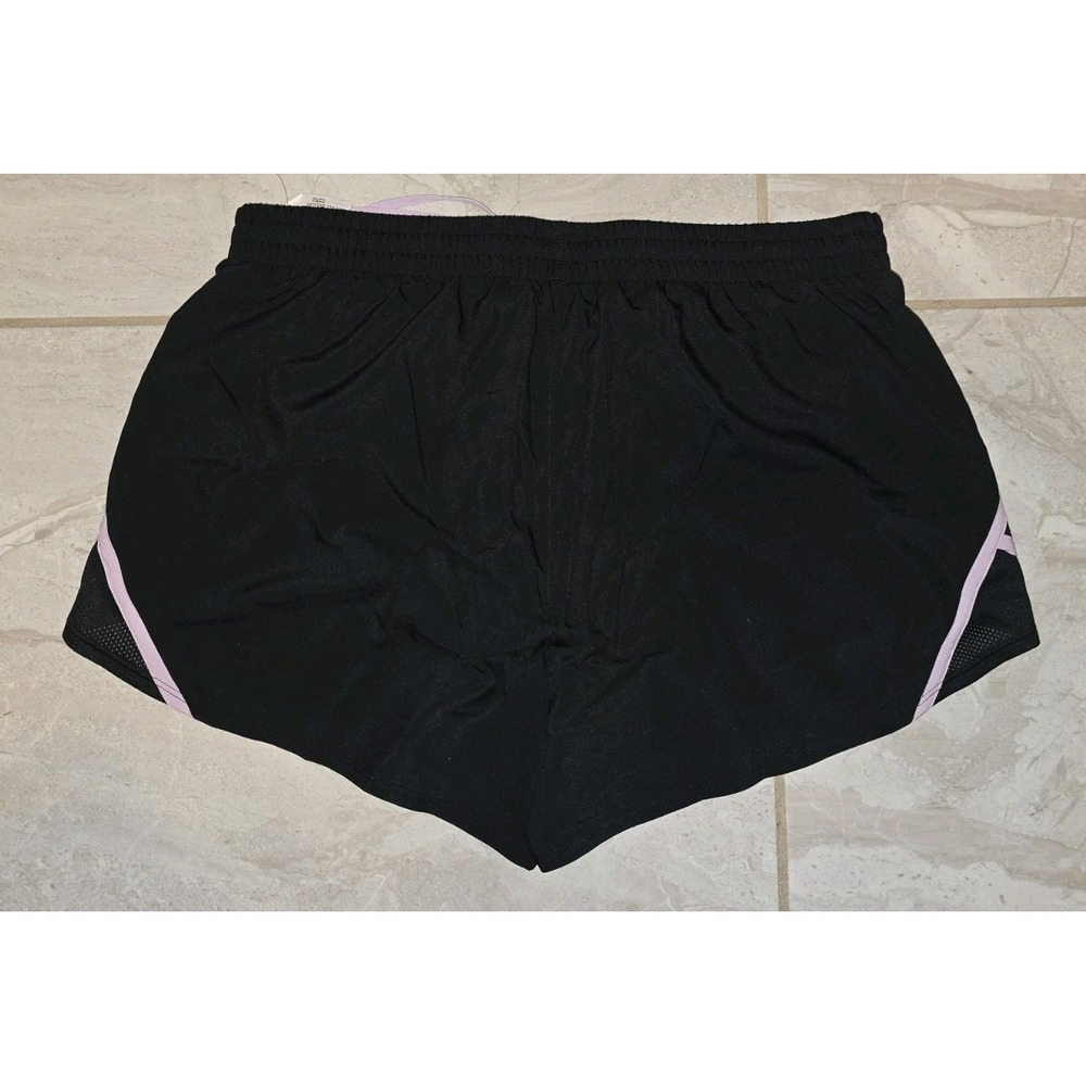 Under Armour Fly By 3" Shorts Womens Medium Black Pink Running Mesh Line NWT - Picture 6 of 6